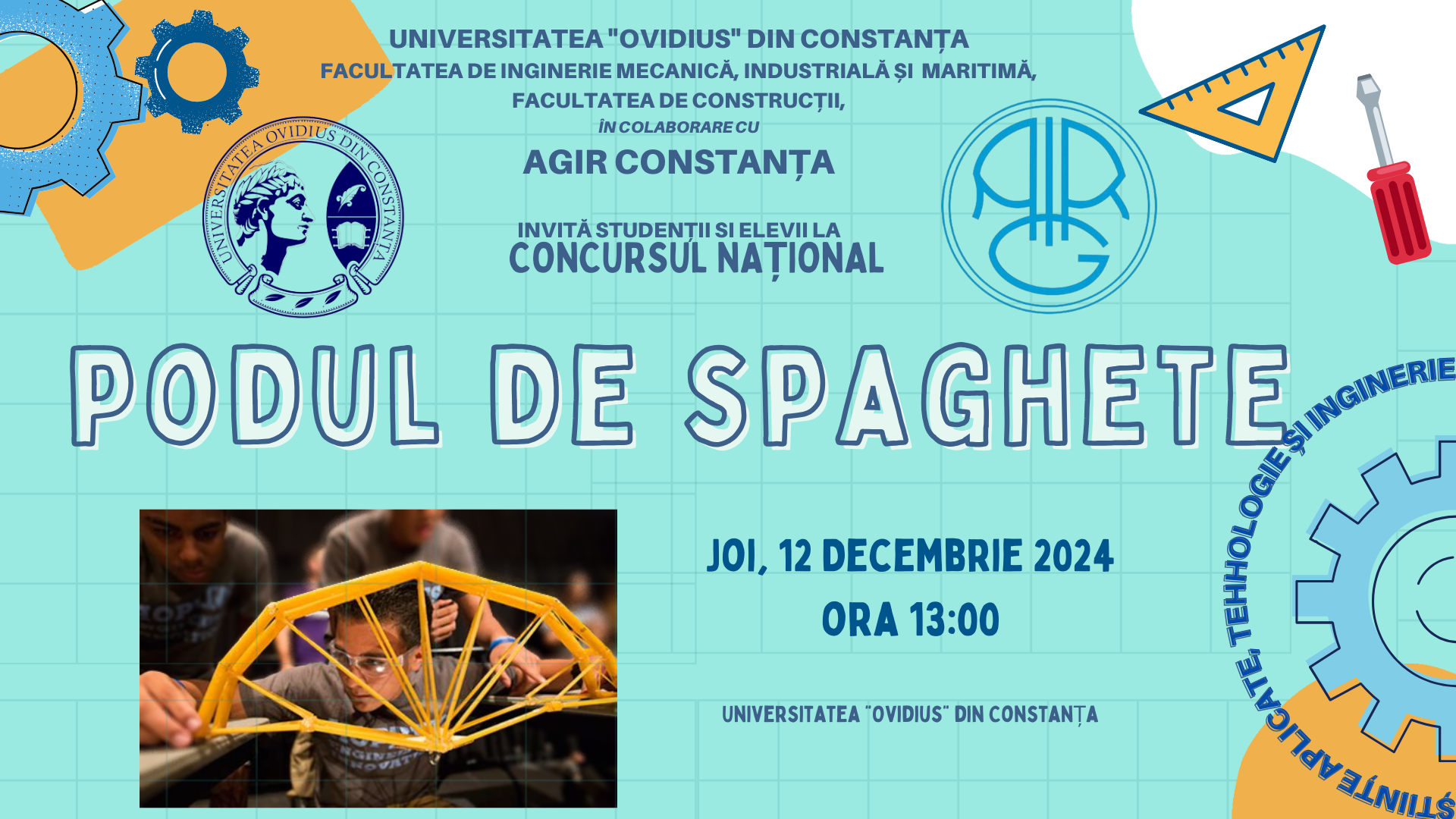 Concursul de creativitate inginerească PODUL DE SPAGHETE 2024